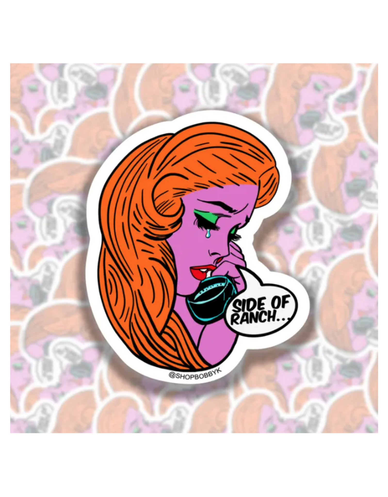 Pop Art Girlie Side of Ranch Sticker