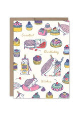 Sweetest Birthday Wishes Hedgehogs Greeting Card