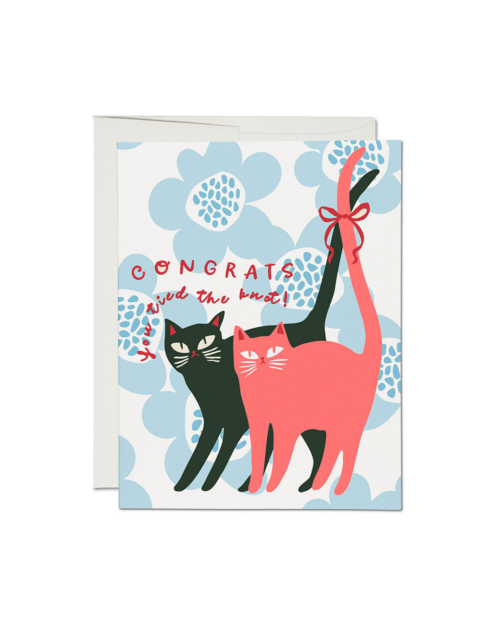 Tied Knot Cats Greeting Card