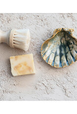 Stoneware Green Scallop Shell Shaped Dish