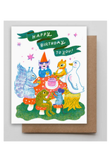 Bday Animal Party Greeting Card