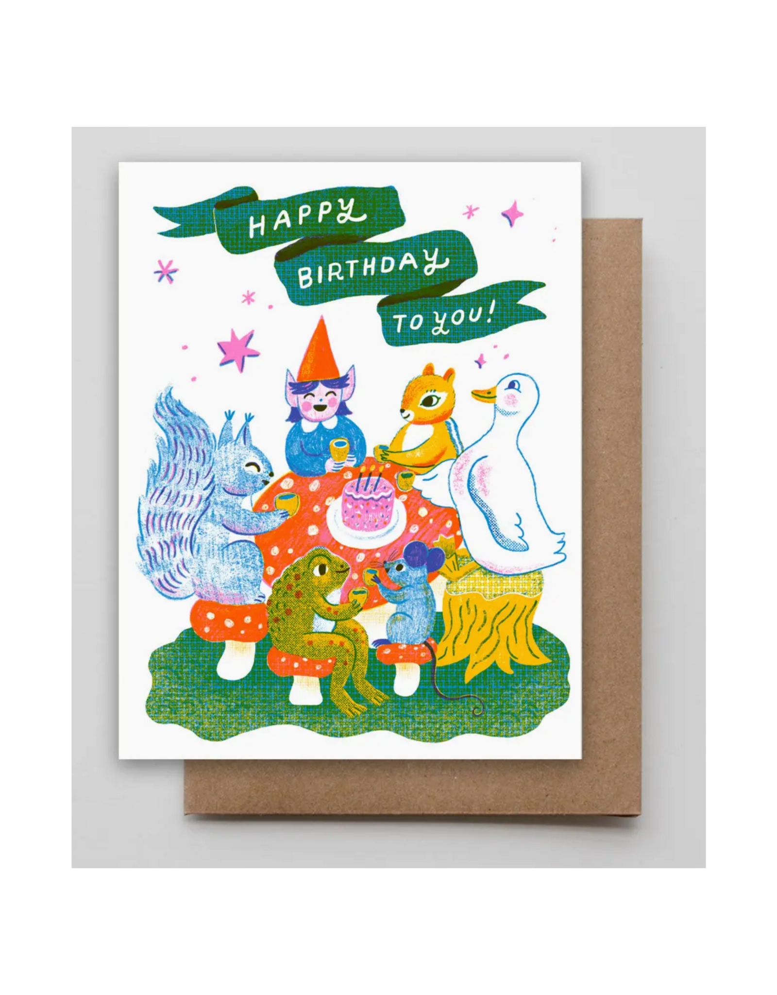 Bday Animal Party Greeting Card