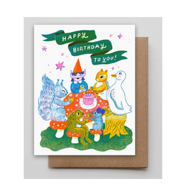 Bday Animal Party Greeting Card