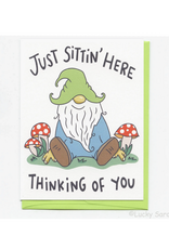 Thinking Of You Gnome Greeting Card