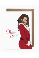 Mariah Carey Not This Song Again Christmas Greeting Card