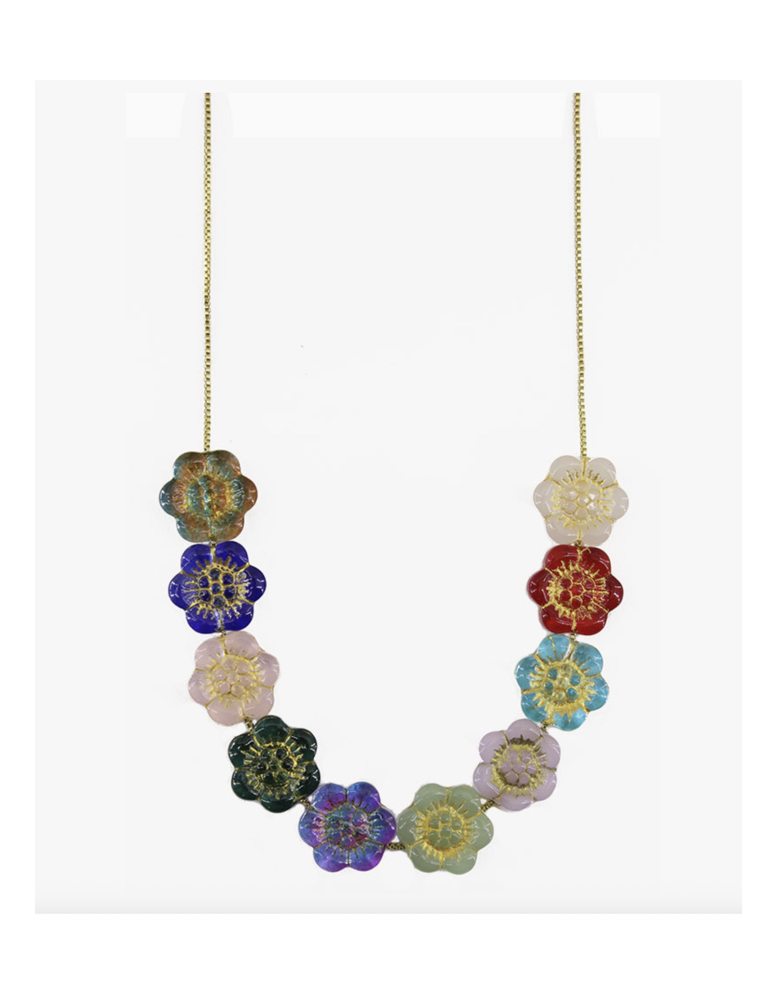 Glass Flower Necklace