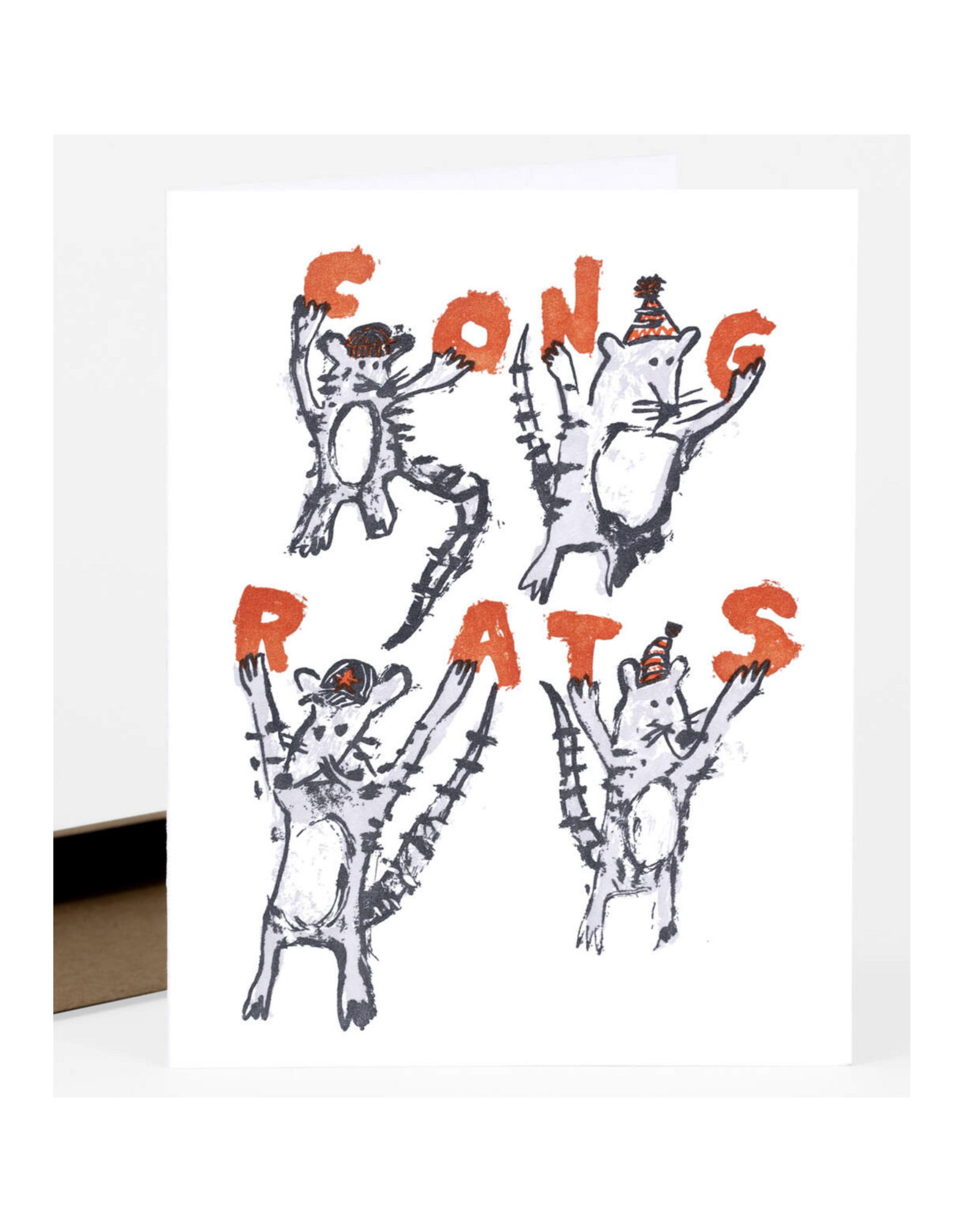 Congrats Rats Greeting Card