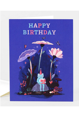 Happy Birthday Evening Frog Greeting Card