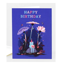 Happy Birthday Evening Frog Greeting Card