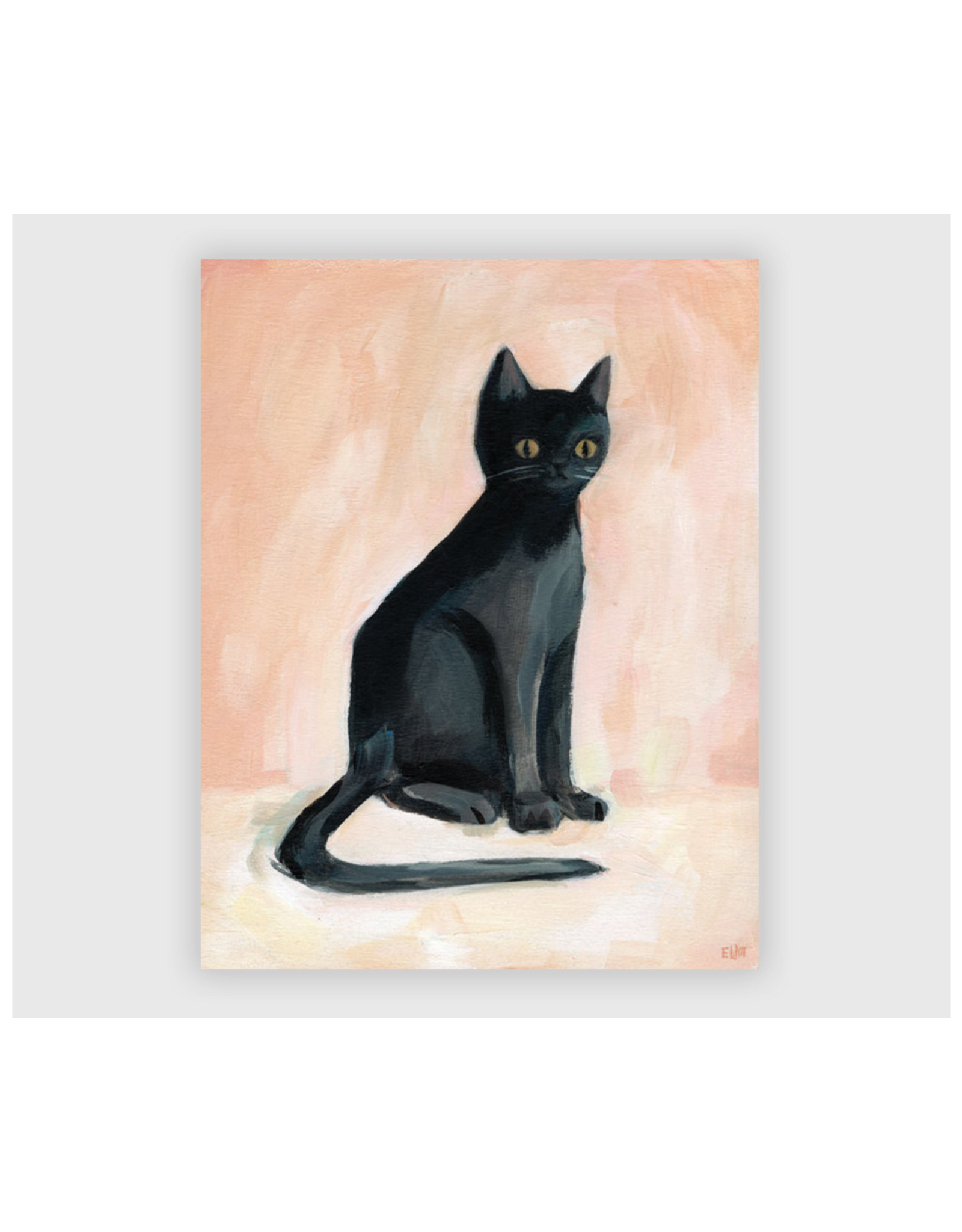 Claude Black Cat Print
