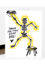 Thanks for Fixin' Stuff Dad Greeting Card