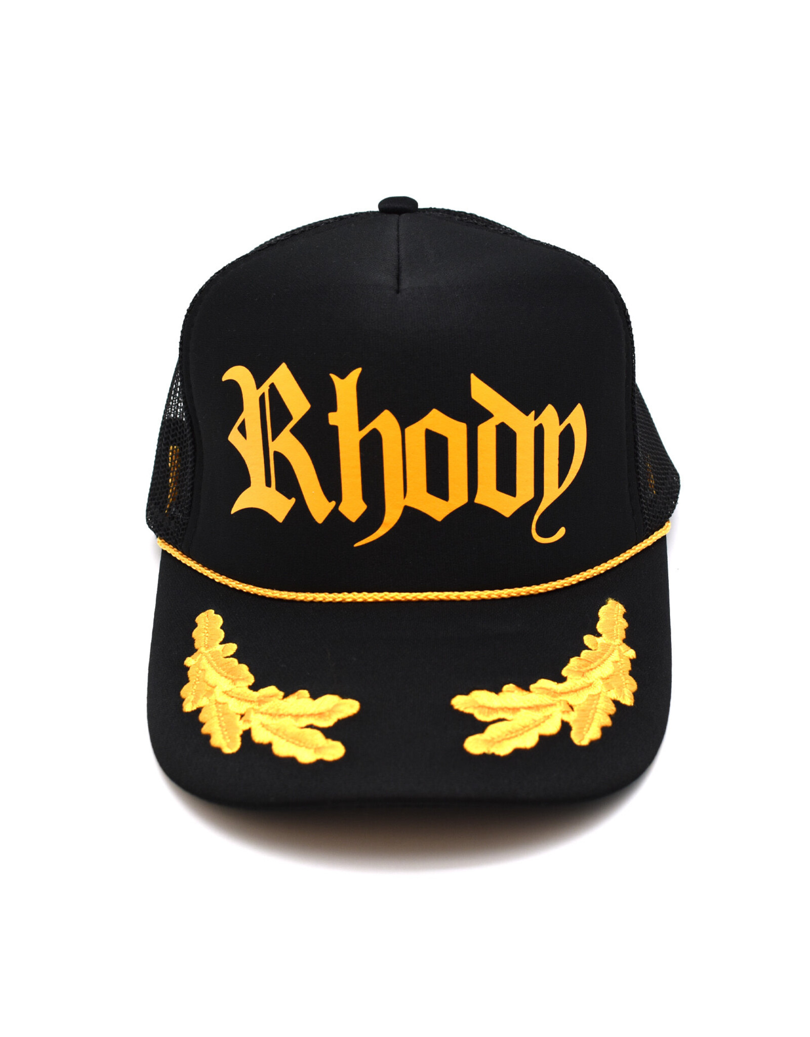 House of Lulu Rhody Black/Gold Trucker Hat