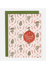 Woodland Mushrooms Thank You Greeting Card