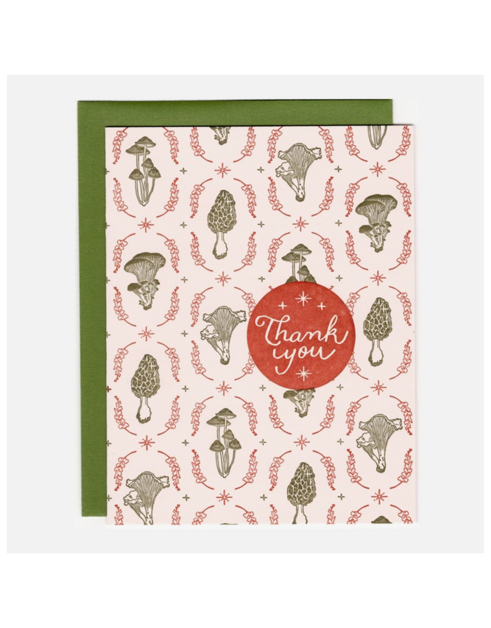 Woodland Mushrooms Thank You Greeting Card