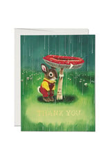 Richard Scarry Bunny and Mushroom Thank You Greeting Card