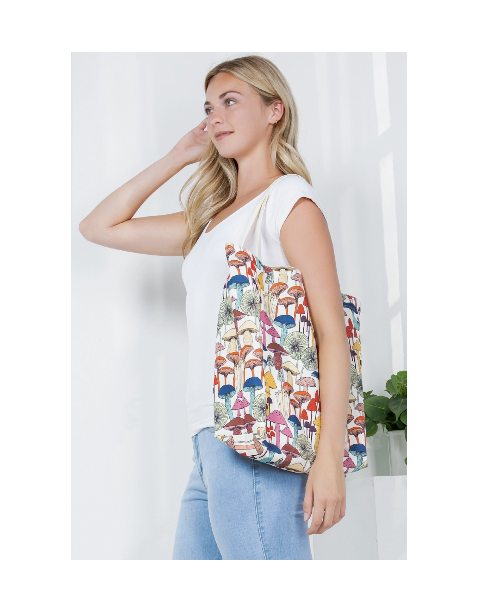 Whimsical Mushrooms Canvas Tote Bag