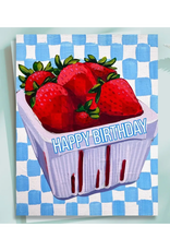 Laurel Greenfield Art Strawberry Box Birthday Greeting Card