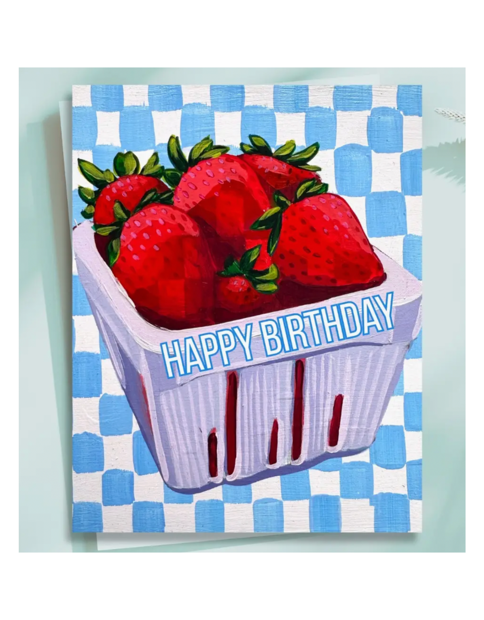 Laurel Greenfield Art Strawberry Box Birthday Greeting Card