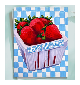 Laurel Greenfield Art Strawberry Box Birthday Greeting Card