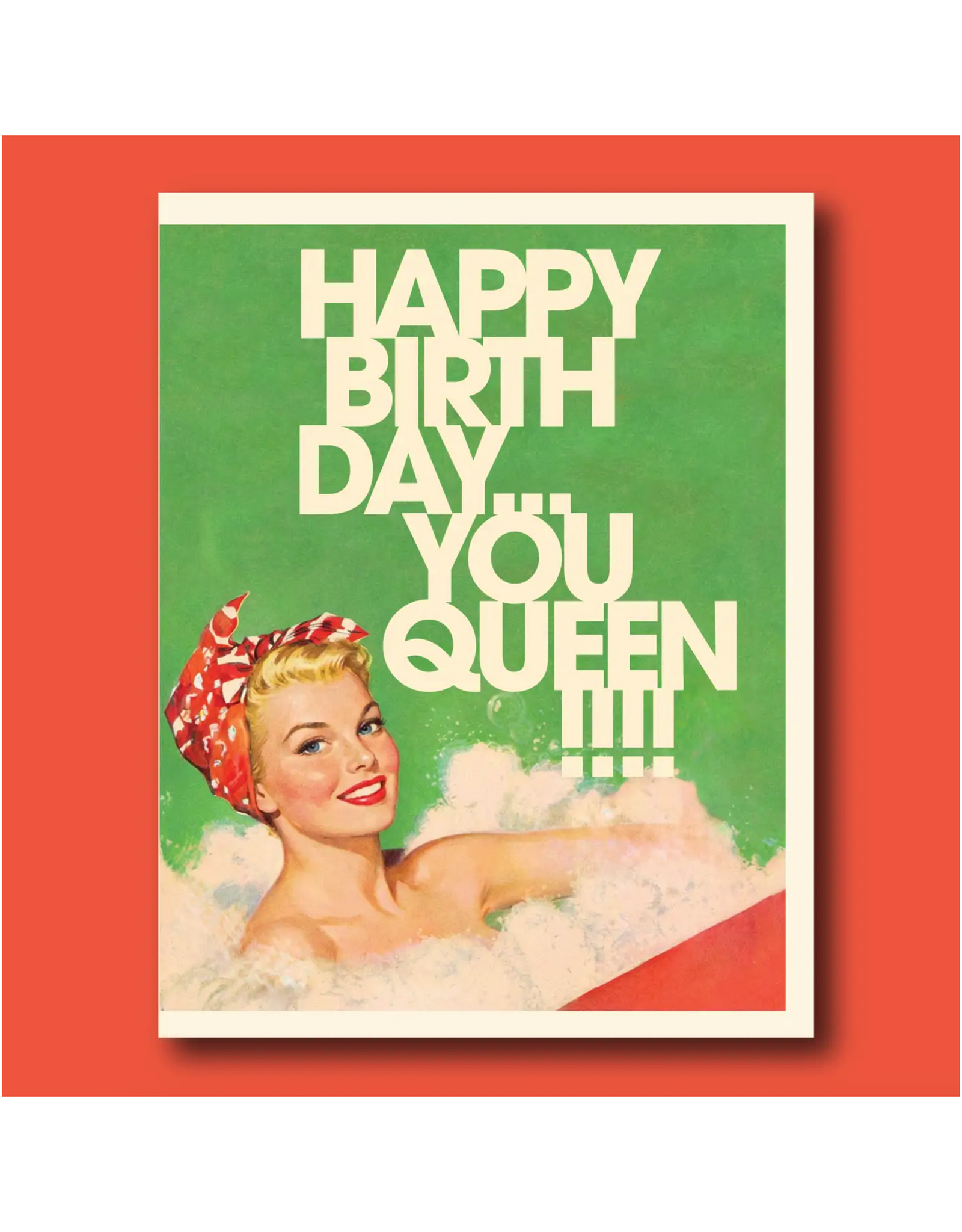 Birthday Bath Queen Greeting Card