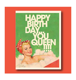 Birthday Bath Queen Greeting Card