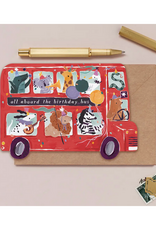 All Aboard The Birthday Bus Greeting Card
