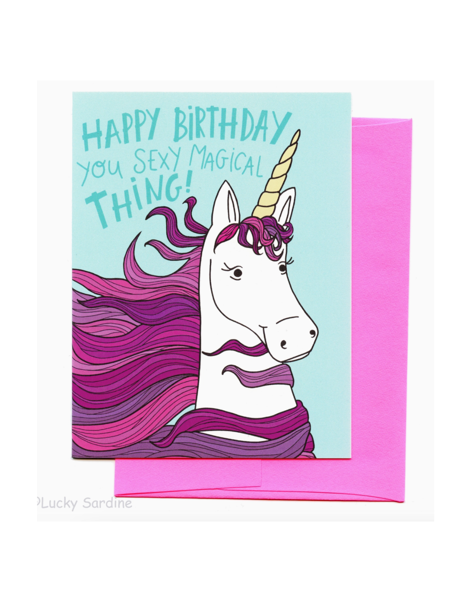 Sexy Magical Birthday Unicorn Greeting Card