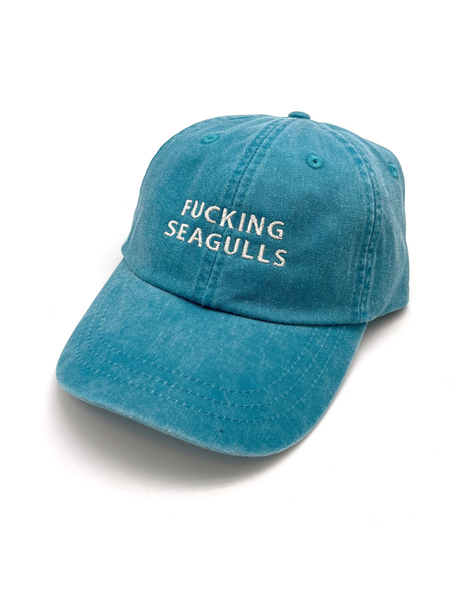 Fucking Seagulls Teal Dad Hat