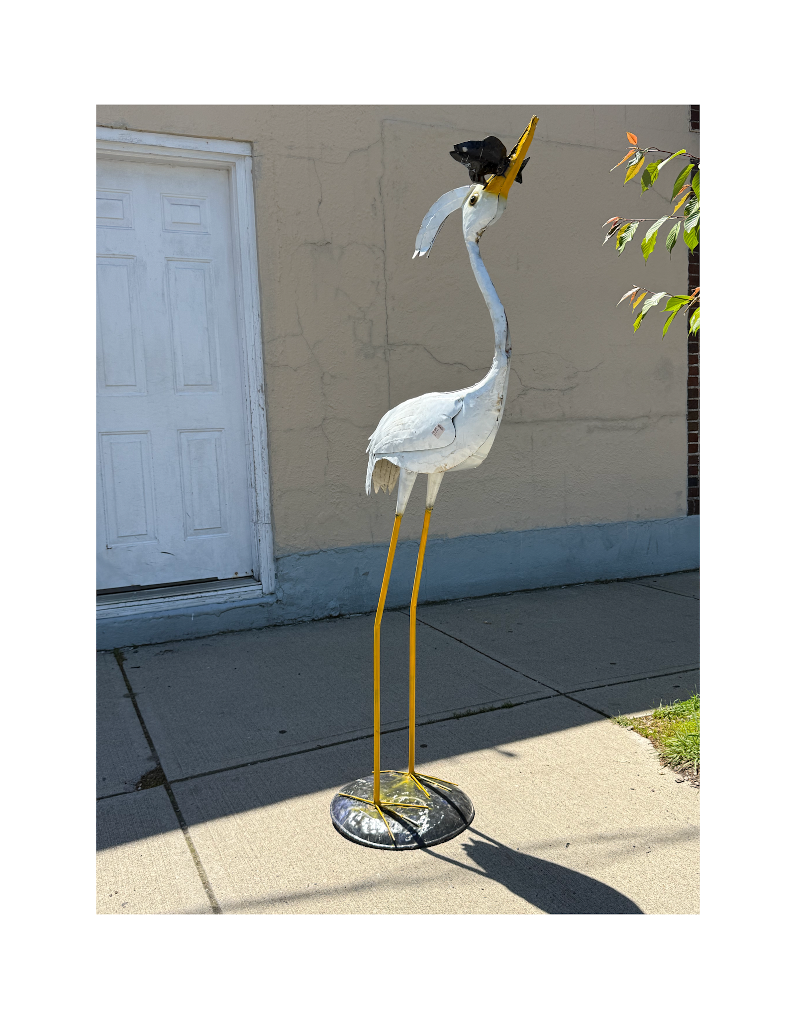 Tall Crane with Fish - Curbside Pick Up Only!