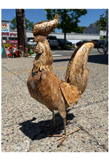 White Antiqued Rooster - Curbside Pick Up Only!
