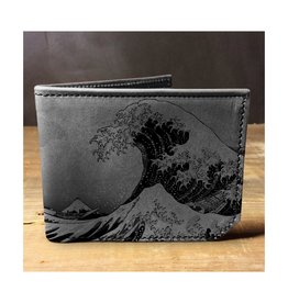 Printmaker Leather Wallet - Great Wave