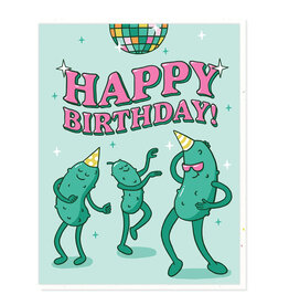 Semi Sweet Press Birthday Disco Pickle Greeting Card