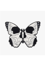 Skull Face Moth Enamel Pin
