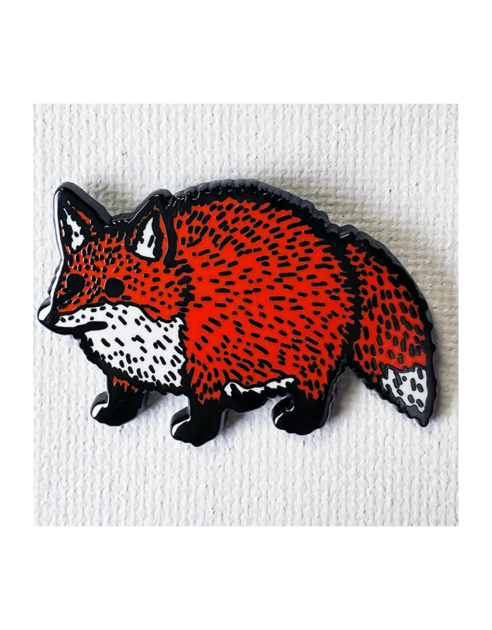 Fat Fox Enamel Pin