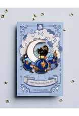 Deep Sky and A Black Cat Enamel Pin