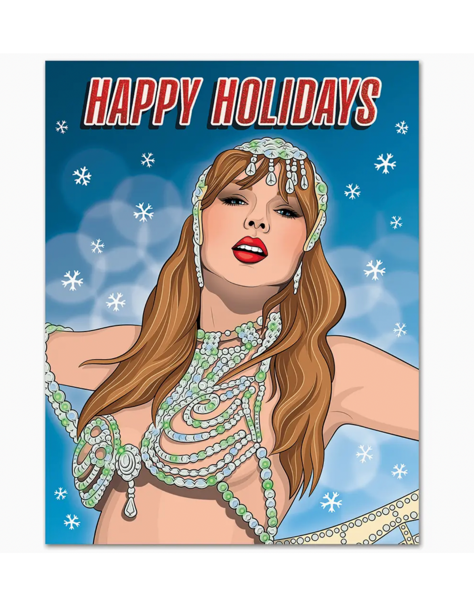Taylor Showgirl Era Holiday Greeting Card