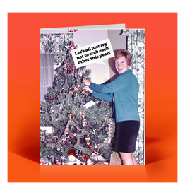 Stab Each Other Christmas Greeting Card