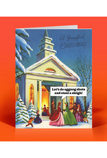 Eggnog Shots Joyful Christmas Greeting Card