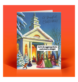 Eggnog Shots Joyful Christmas Greeting Card