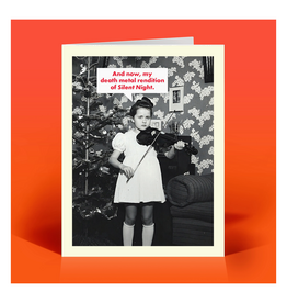 Death Metal Silent Night Greeting Card