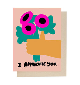 I Appreciate You Bouquet Greeting Card