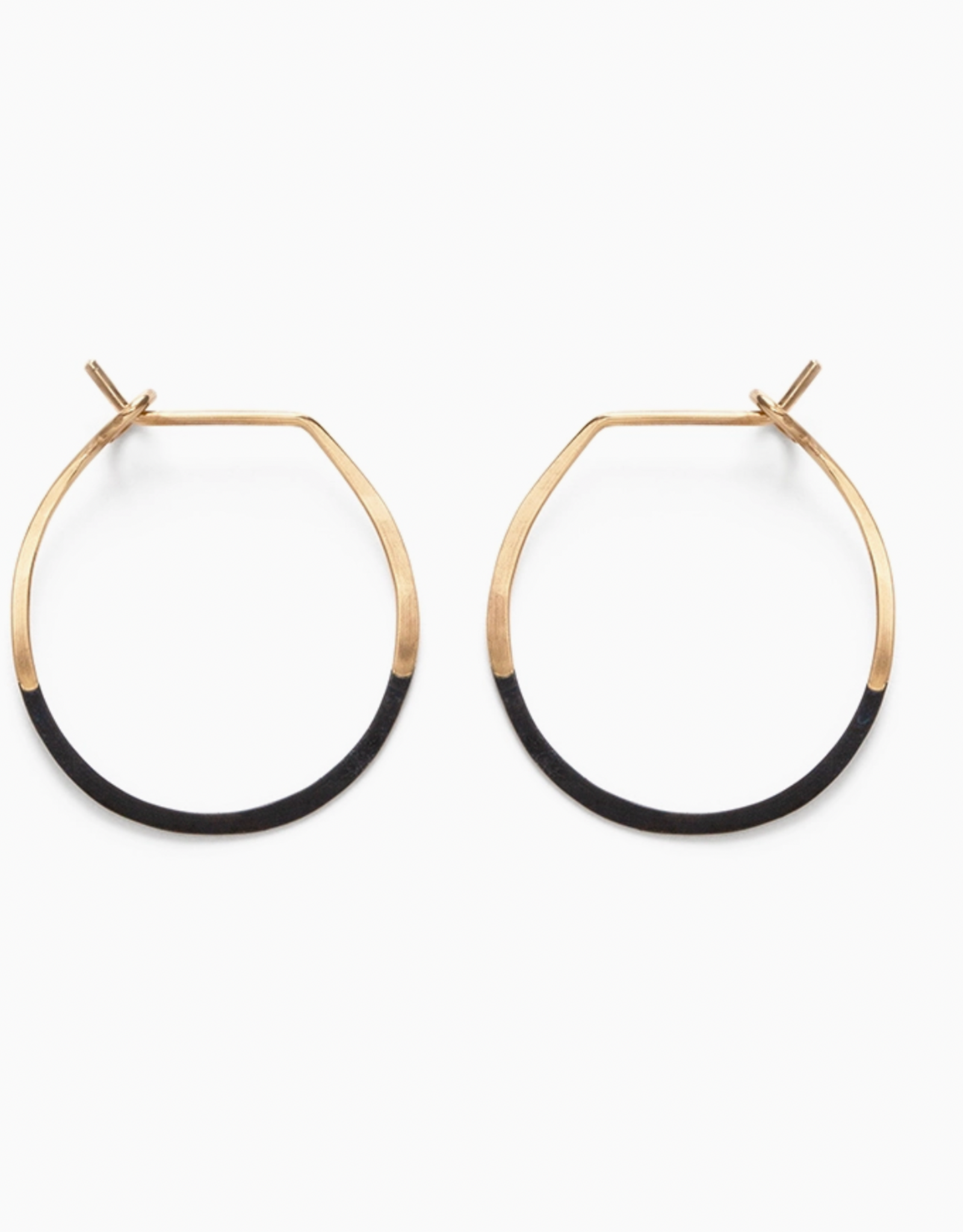 Patina Dipped Mini Hoops (Circle) Earrings