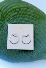 Patina Dipped Mini Hoops (Circle) Earrings