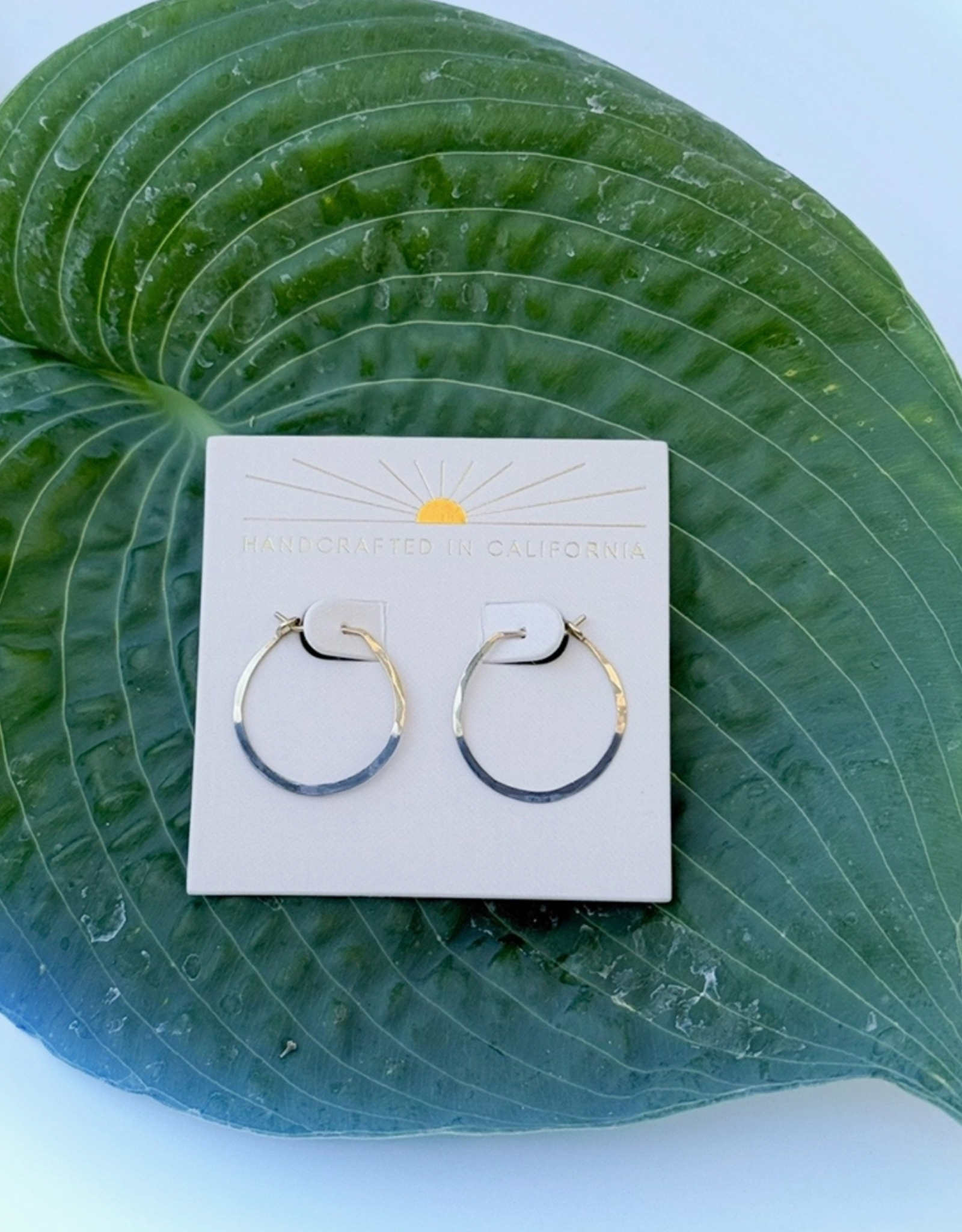 Patina Dipped Mini Hoops (Circle) Earrings