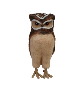 Felted Wool Burrowing Owl