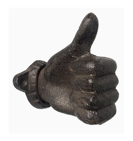CB Home Collection Rust Cast Iron Thumbs Up Wall Hook