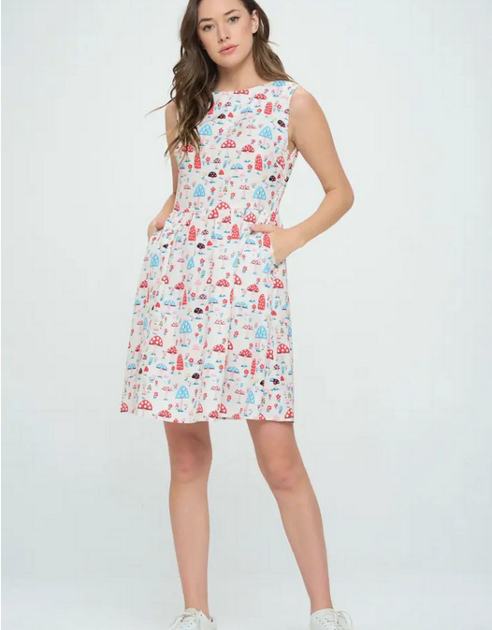 Red & Blue Mushroom Dress