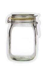 Zipper Mason Jar Bag Small Set of 4 *