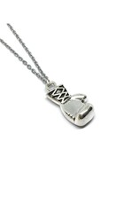 Boxing Glove Necklace - Silver