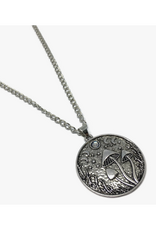 Mushroom Night Sky Silver Necklace